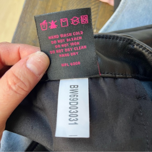 Black Studded Faux Leather Mini Skirt Asymmetrical Hem Rock Chic Y2K Staple - Picture 13 of 16